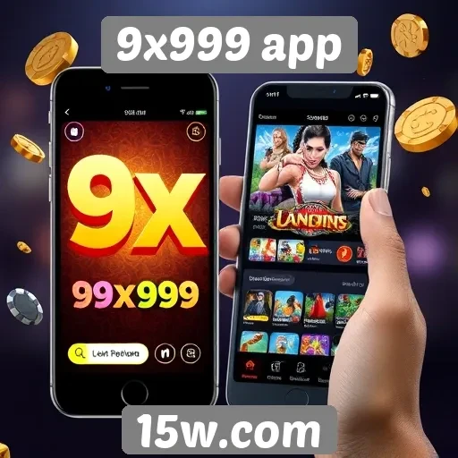 Navegando no 9x999 app para jogos online